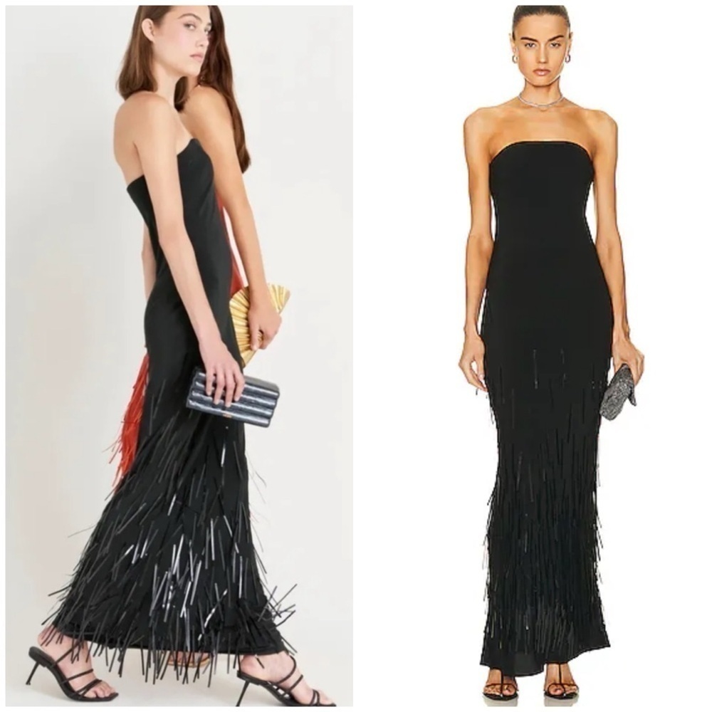 CULT GAIA Anisa Black Gown Maxi Dress SZ US 4